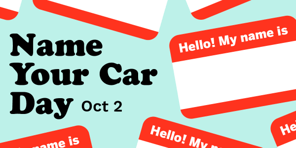 Name Your Car Day cover image
